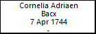 Cornelia Adriaen Bacx