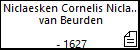 Niclaesken Cornelis Niclaes Anthonis van Beurden