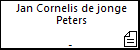 Jan Cornelis de jonge Peters