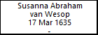 Susanna Abraham van Wesop