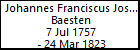 Johannes Franciscus Josephus Baesten