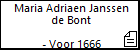 Maria Adriaen Janssen de Bont