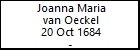 Joanna Maria van Oeckel