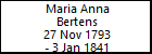 Maria Anna Bertens