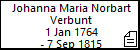 Johanna Maria Norbart Verbunt