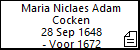 Maria Niclaes Adam Cocken