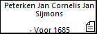 Peterken Jan Cornelis Jan Sijmons