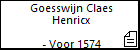 Goesswijn Claes Henricx