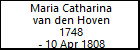 Maria Catharina van den Hoven