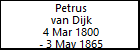 Petrus van Dijk