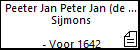 Peeter Jan Peter Jan (de oude) Sijmons
