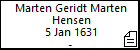 Marten Geridt Marten Hensen