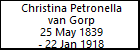 Christina Petronella van Gorp