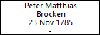 Peter Matthias Brocken