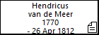 Hendricus van de Meer