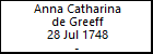 Anna Catharina de Greeff
