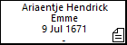 Ariaentje Hendrick Emme